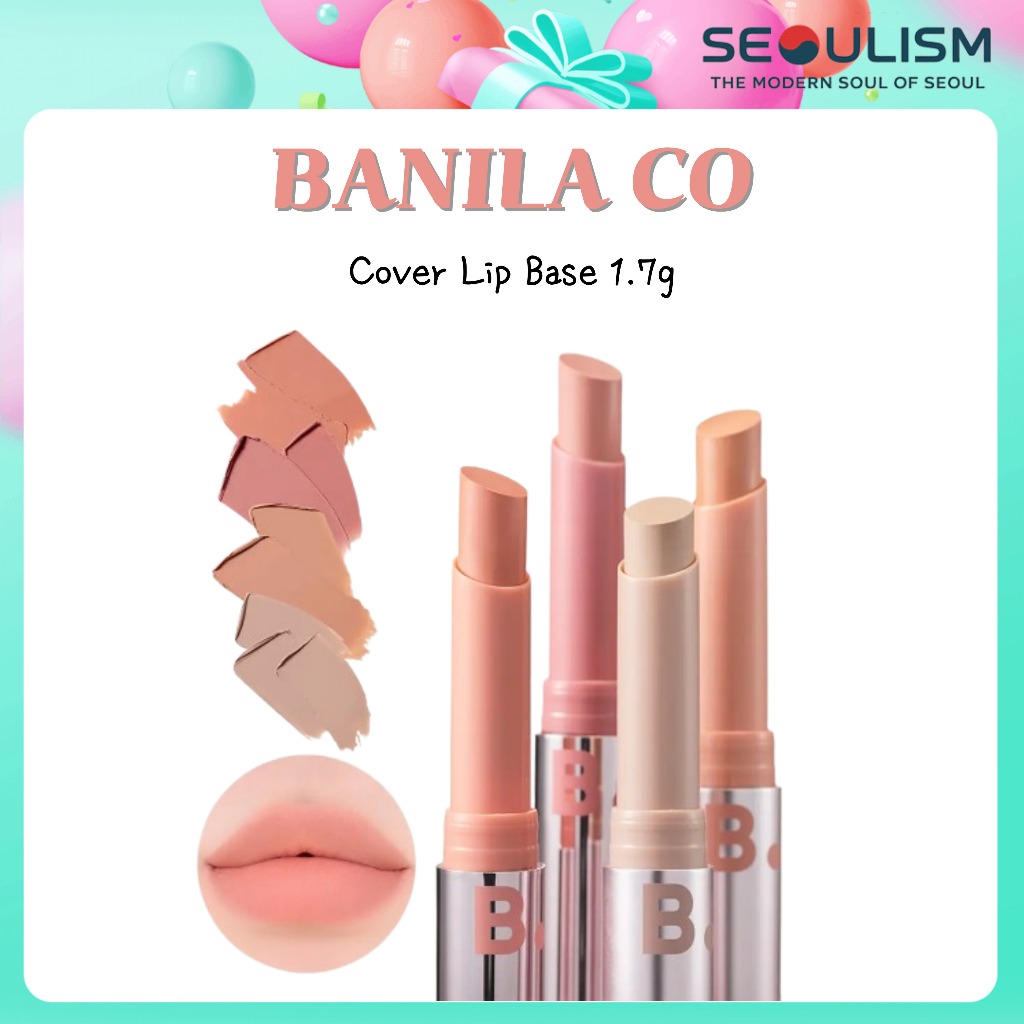 🇰🇷[BANILACO] Cover Lip Base 1.7g (6 สี) | สมูท ลิป พรีป สติ๊ก | ส่งจากเกาหลี