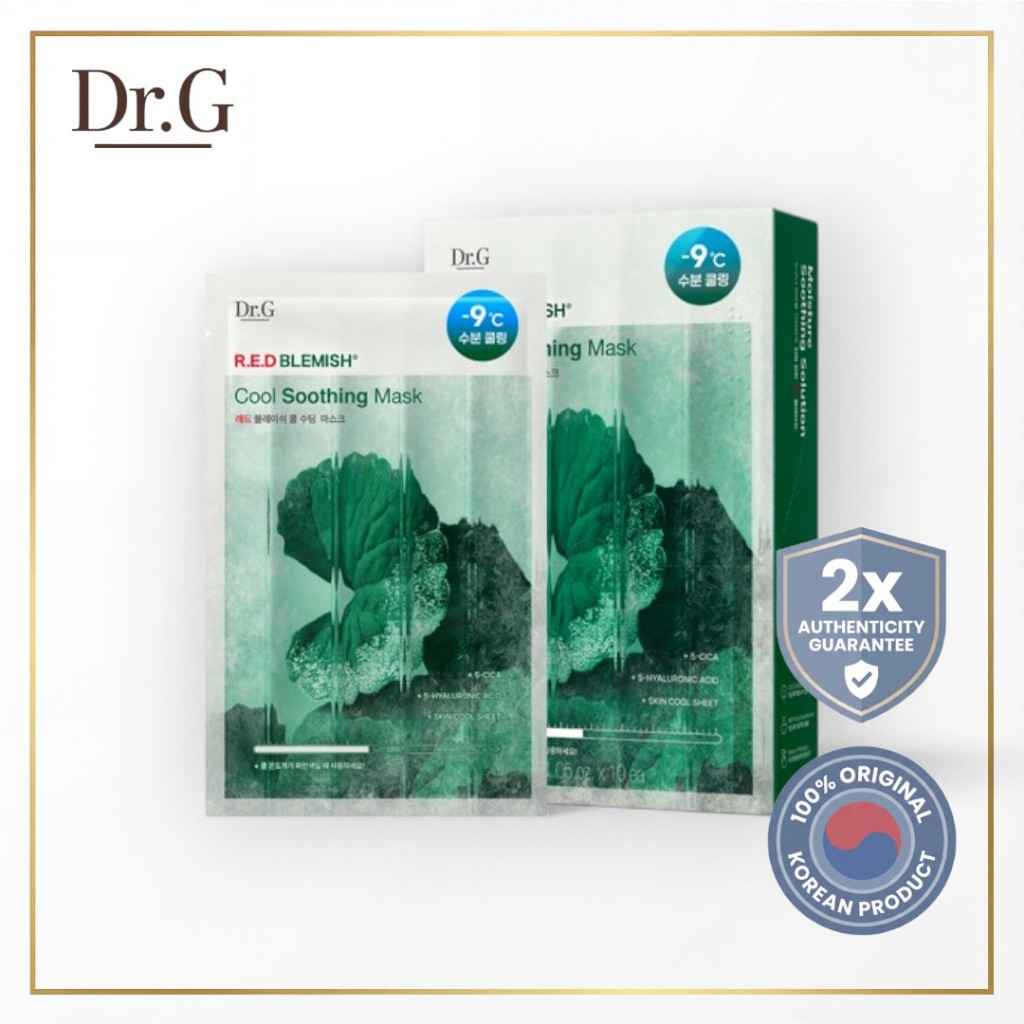 Dr.G Red Blemish Cool Soothing Mask – DRG Mask Pack | มาส์กระบายความร้อน ปลอบประโลมแคร์