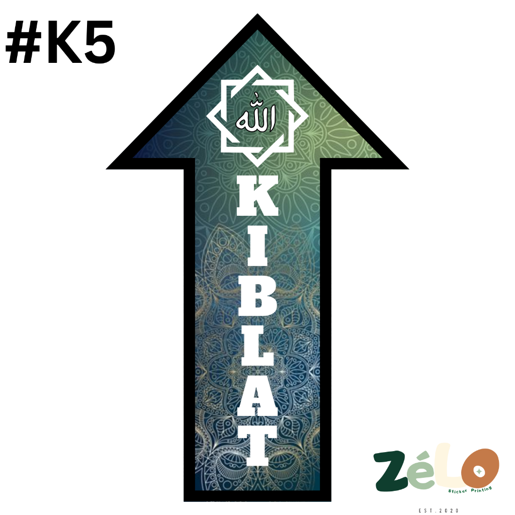 สติ๊กเกอร์กันน้ํา Kiblat/Qibla