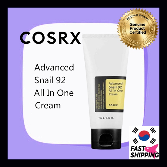 [COSRX] Advanced Snail 92 All In One Cream 100ml – ครีมมอยซ์เจอร์เนื้อบางเบาสําหรับ Dewy Smooth Fini