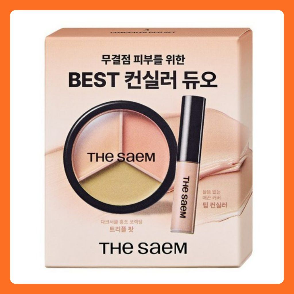 [THE SAEM] Cover Perfection CONCEALER Duo Set / Triple Pot + Tip CONCEALER / Made in Korea