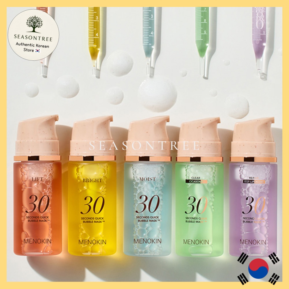 [Menokin] 30sec Quick Bubble Mask 95ml – Moist / Bright / Clear / Lift / Repair