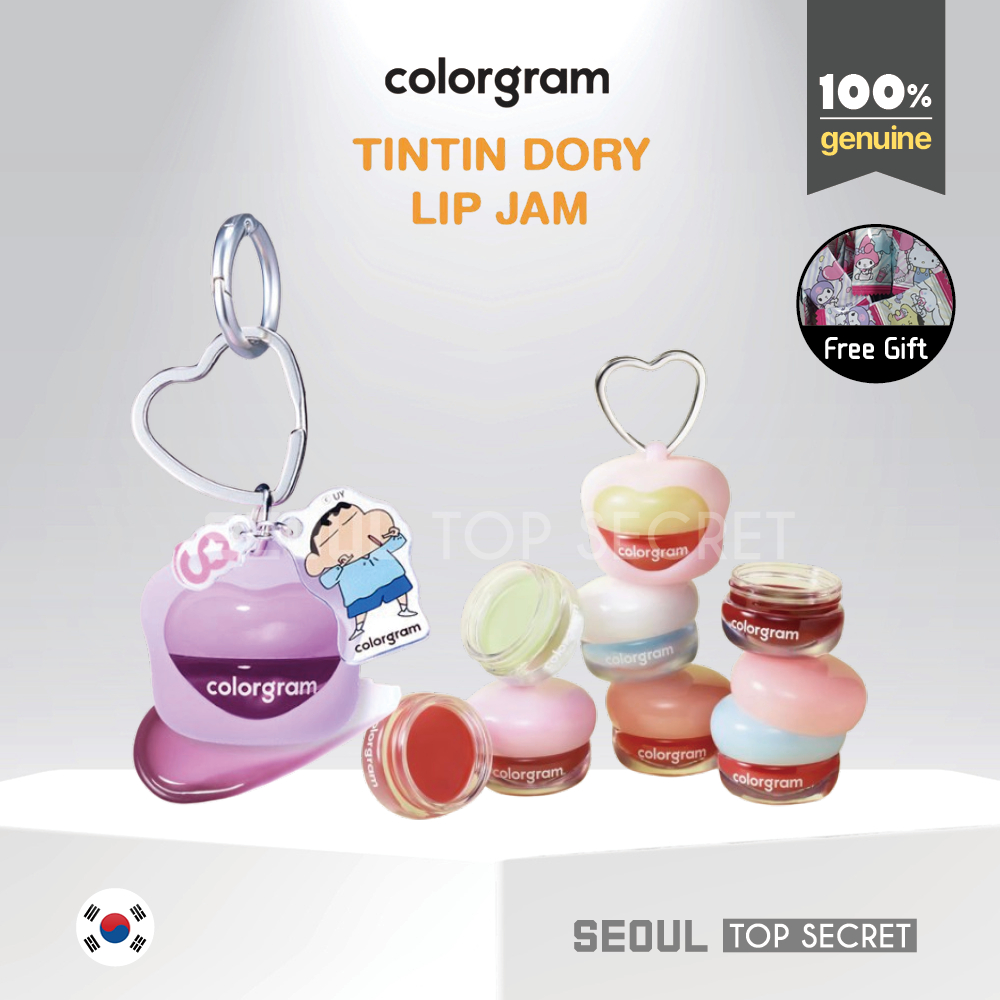 [colorgram] Tintin Dory Lip Jam 8 Colors + Crayon Shinchan Jam Case