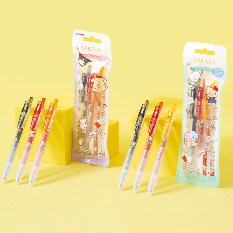 Zebra Sanrio Hello Kitty Sarasa Clip Gel Pen Kuromi Pochacco 0.5 mm 3 สี Set Limited Edition - รูปที่ 4