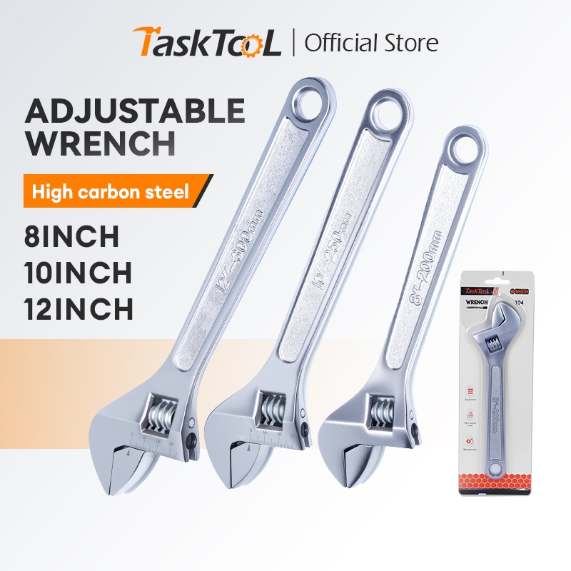 TASKTOOL 8/10/12 นิ้วปรับ Spanner ประแจแรงบิดอุตสาหกรรมสําหรับ Bolt กระชับ