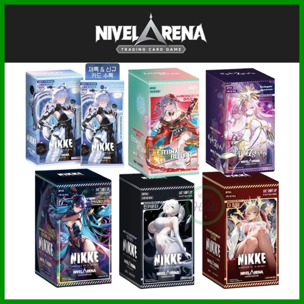เกาหลี เกาหลี 🇰🇷 การ์ด NIKKE Goddess Of Victory NIVEL ARENA The Kingdom Booster Box / Eternal Return