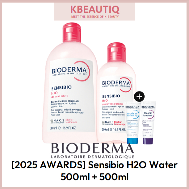 สินค้าเกาหลี BIODERMA SENSIBIO H2O WATER 500ML + 500ML | Korean Product สินค้านำเข้า K-Beauty จากเกา