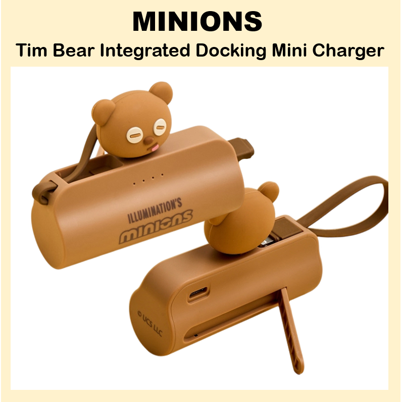 [BUTTER SHOP] Tim Bear Minions Docking Integrated Docking Mini Charger CType,8Pin