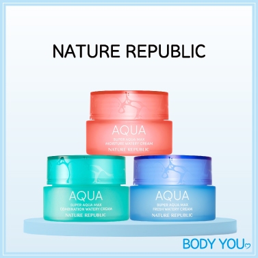 [Nature Republic] Super Aqua Max Watery Cream 80ml | สด มอยส์เจอร์ รวมกัน