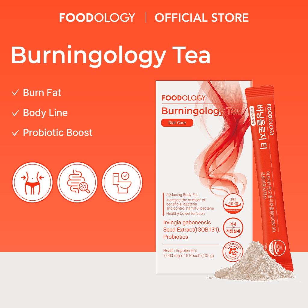 [FOODOLOGY Official] Burningology Tea 7,000mg Starter Pack x 15 แท่ง – ลดไขมัน |  อดิปออนแอคติน บูสท
