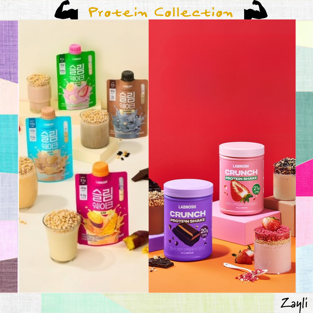 [LABNOSH] Protein Shake & Powder CollectionCrunch Shake & Black Up – รสช็อคโกแลตแท้, โปรตีนสูง, น้ํา