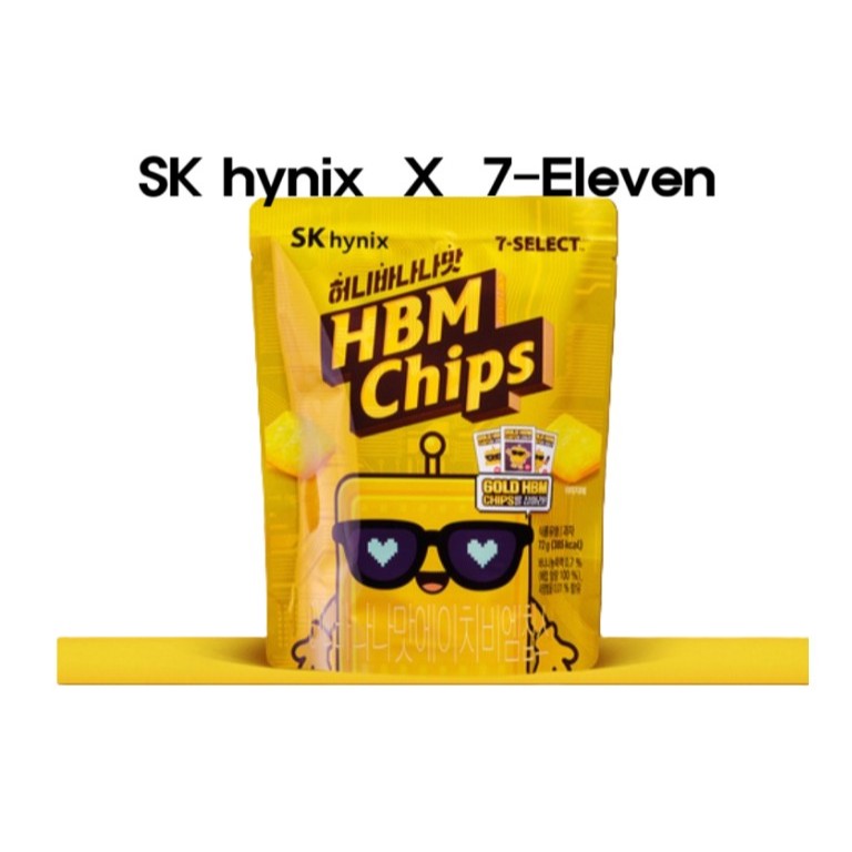 ขนมเกาหลี/SK Hynix/รสกล้วยน้ําผึ้ง HBM Chips/ขนมกึ่งตัวนํา/ขายพิเศษที่ 7-Eleven/ขนมเกาหลี/72g x 2
