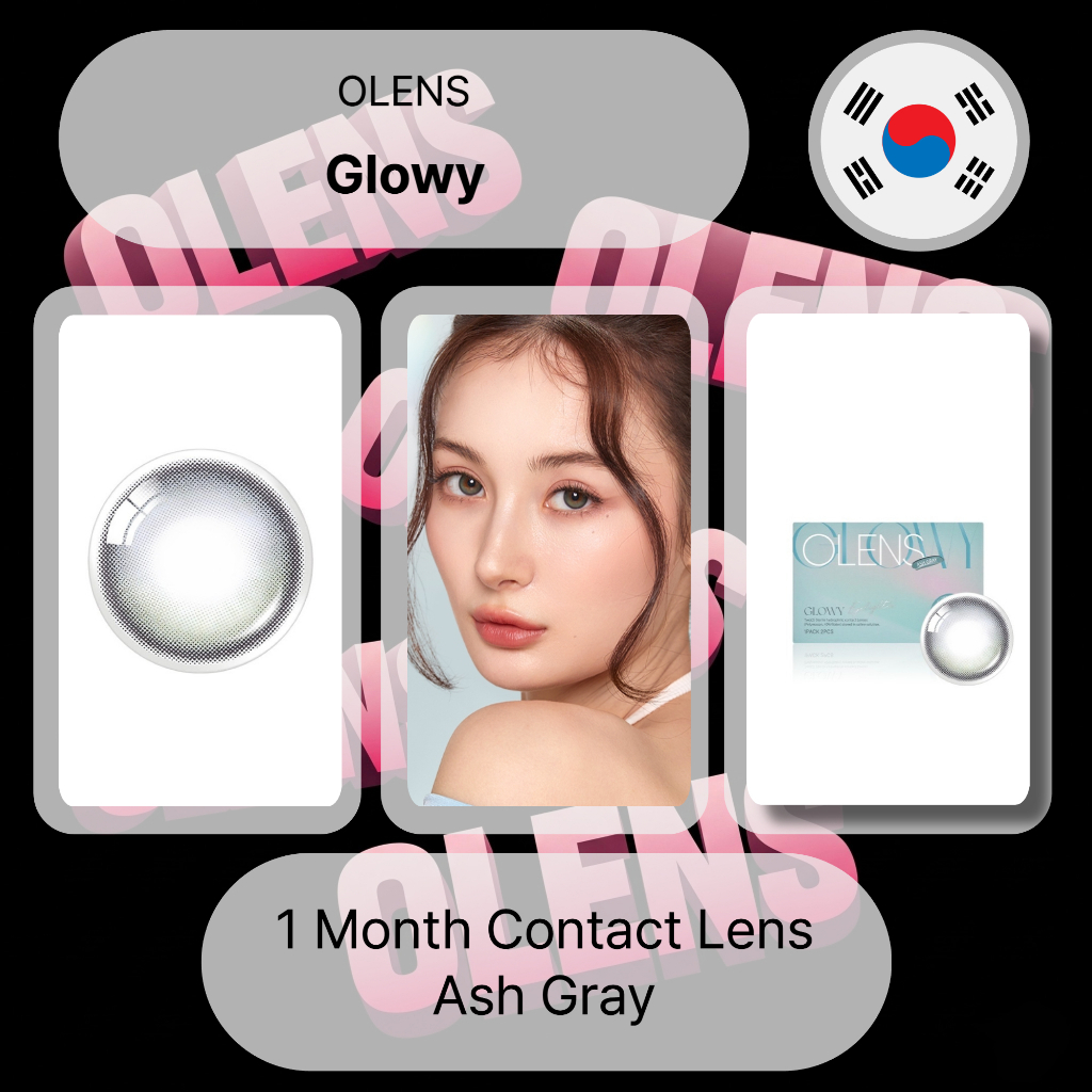 Olens Glowy Ash Grey คอนแทคเลนส์รายเดือน 2P