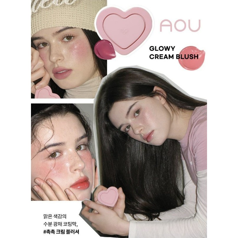 AOU Glowy (Moist) Cream Blush 2.3g – 8 สี