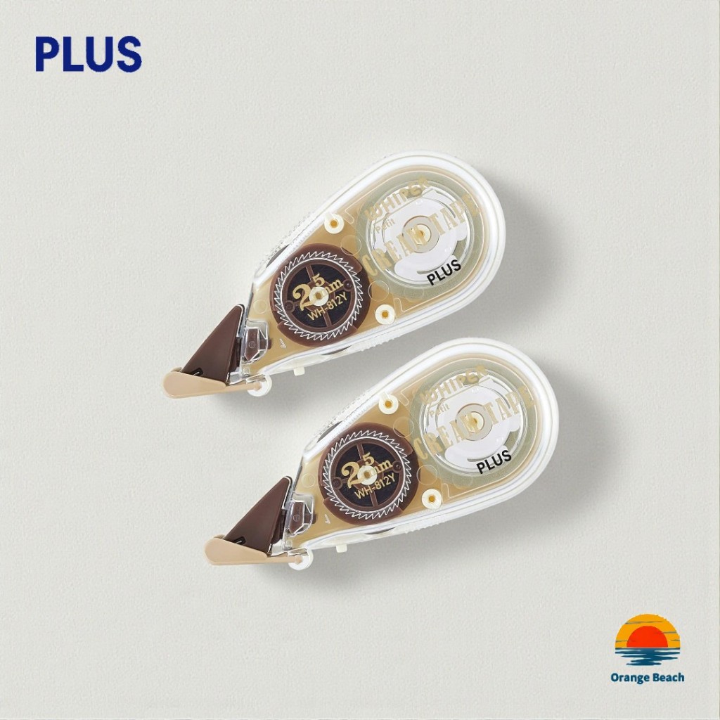PLUS Whiper Petit เทปลบคำผิดสีครีม/4 ขนาด 2.5-6mm/เซต 2 ชิ้น/สินค้านำเข้าแท้จากญี่ปุ่น