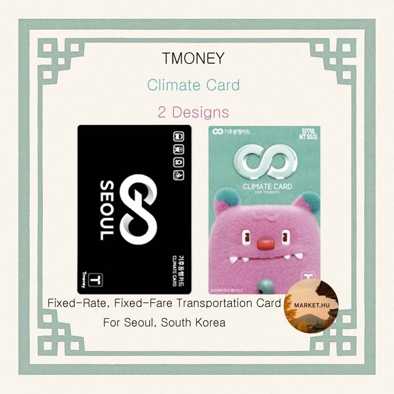 [TMONEY] การ์ด Climate 2 การออกแบบโซลดํา, ฟัก/แก้ไข-ตัวแทน, บัตรขนส่งคงที่สําหรับโซล, เกาหลีใต้
