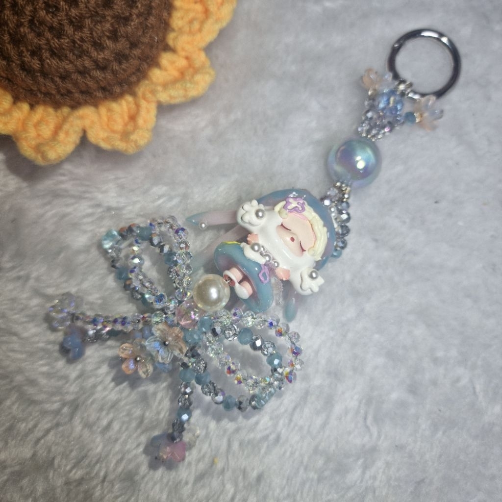 Jelly Fish SP พร้อมริบบิ้นคู่สายโทรศัพท์สั้นหรือพวงกุญแจ