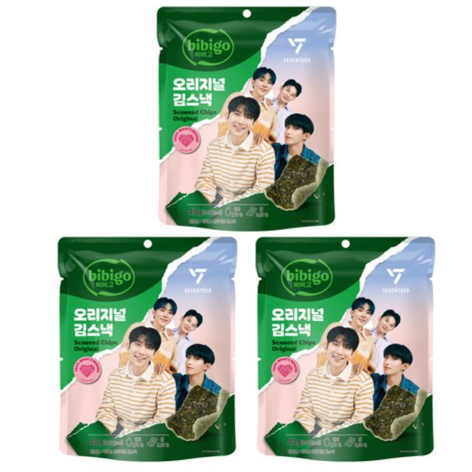 BIBIGO บิบิโก ขนมสาหร่ายดั้งเดิม 40ก