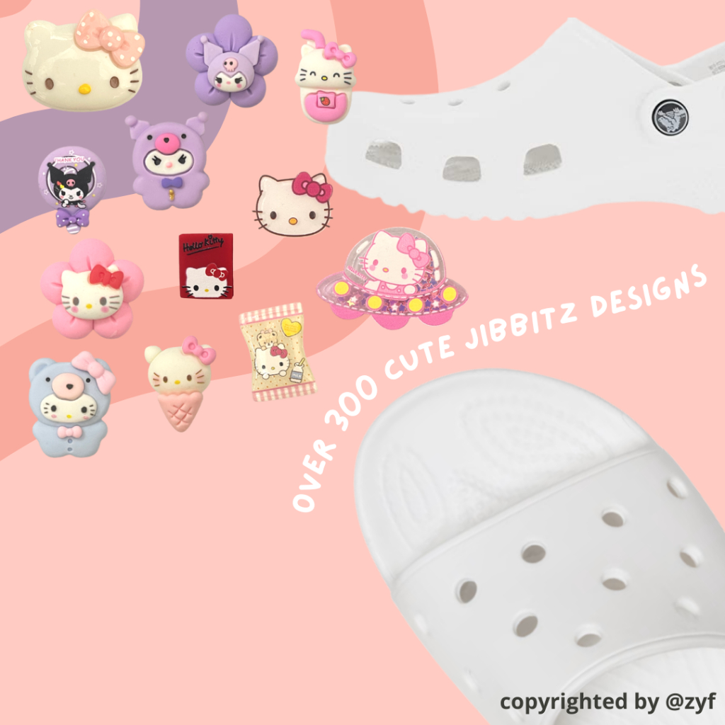 [SG] - HK Kuromi Jibbits / Jibbits Charm for Crocs Sandals / Cute Sanrio Jibbit / Women Kids - Zyf