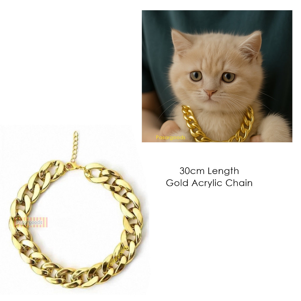 Lil Meow Bling - Mini Gold Link Pet Chain  Everyday Glow for Your Little One