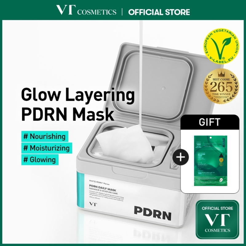 [VT] PDRN Daily Mask 30 ชิ้น วีแกนจากพืช PDRN, Radiance Care [Officlal Flagship]