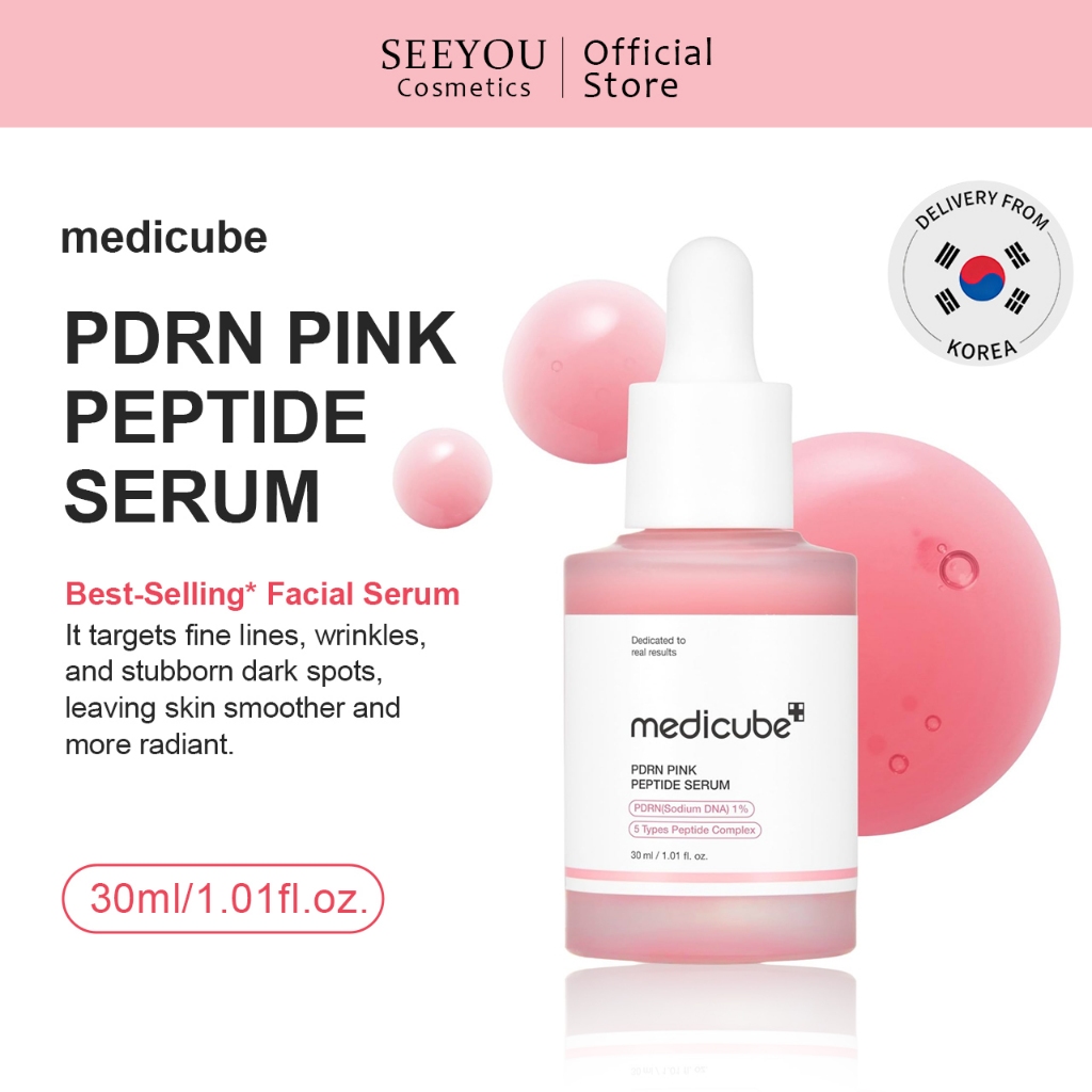 [MEDICUBE] PDRN Pink Peptide Serum 30ml ผิวเปล่งประกาย | คอลลาเจน | สกิน แบริเออร์