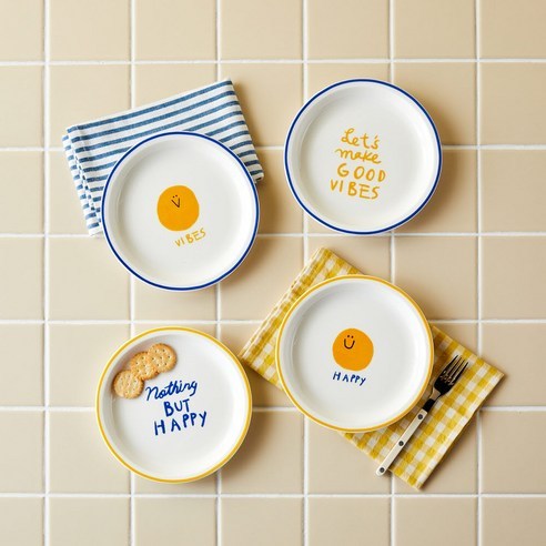 [ชุด 4P] Modern House ON Smile Plate ชุด 4 ชิ้น เครื่องใช้บนโต๊ะอาหารทุกวัน