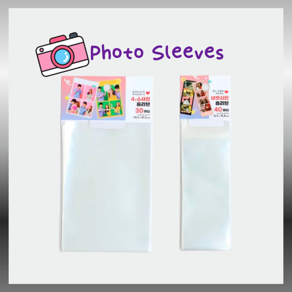 Daiso Korea Official 46 Photo Sleeves 30 แผ่น / 4Cut Photo Sleeves 40 แผ่น – Transparent PP Protecto