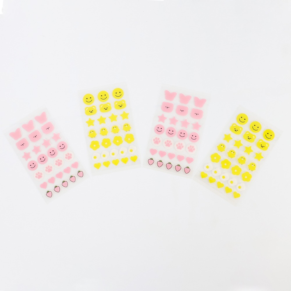 Avedic Hydrocolloid Awesome Spot Patch 4 แผ่น | การยึดเกาะที่แข็งแกร่ง | ดีไซน์น่ารักสําหรับดูแลสิวแ