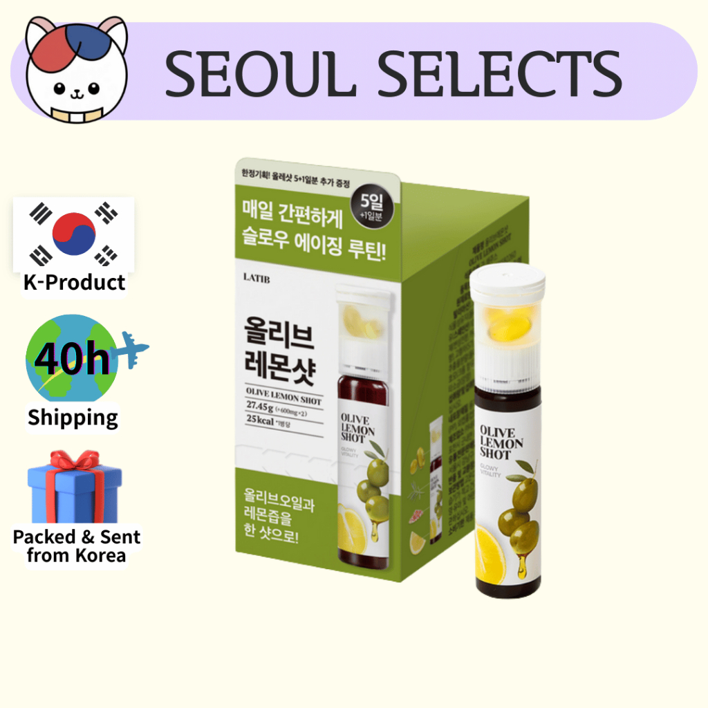⭐ส่งตรงจากเกาหลี⭐ [LATIB] Olive Lemon Shot 25ml (กล่อง 6 ชิ้น) | แพ็กเกจ Olive Young พิเศษ 5+1