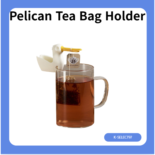 Pelican Tea Bag Holder – Tea Bag Clip & Secure Holder for Cups (ออกแบบถ้วย Pelican)