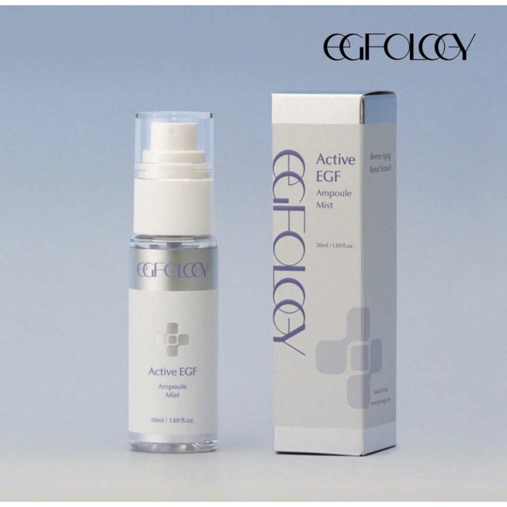 EGFology Active EGF Ampoule Mist 50ml – Soothing Hydrating EGF Facial Mist Serum สําหรับผิวแพ้ง่าย •