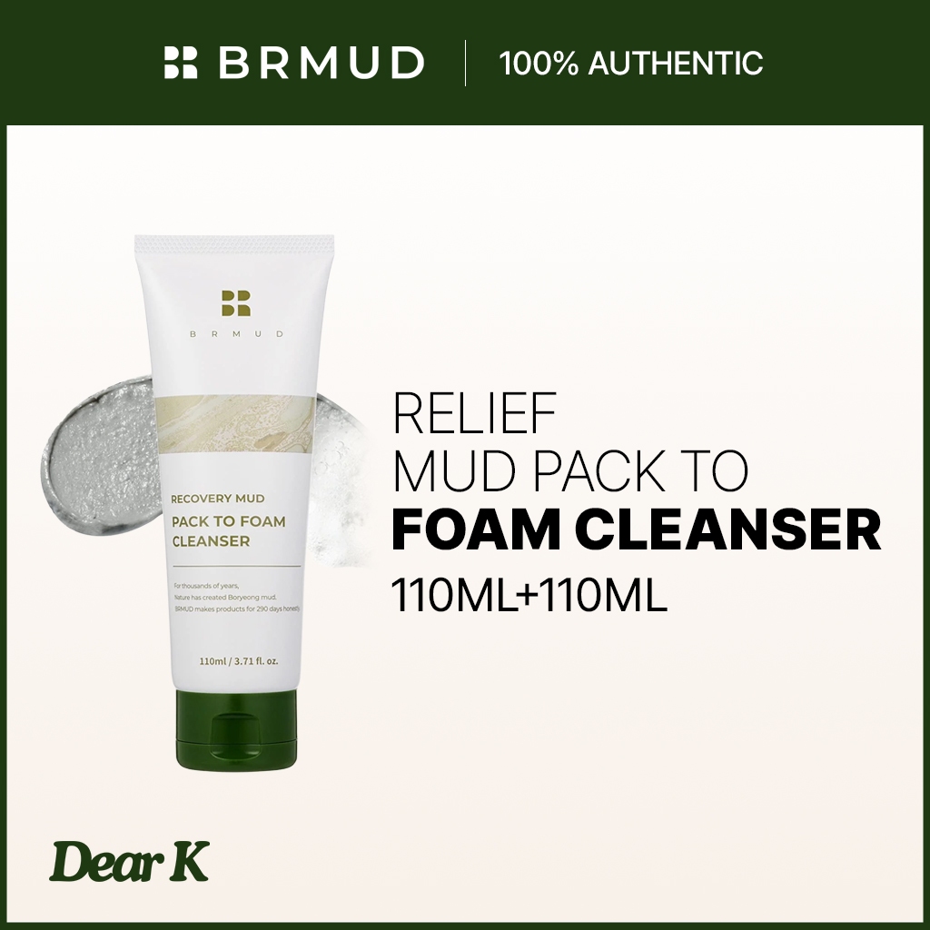 [BRMUD] Relief Mud Pack-to-Foam Cleanser 110ml+110ml | แพ็ค+โฟม
