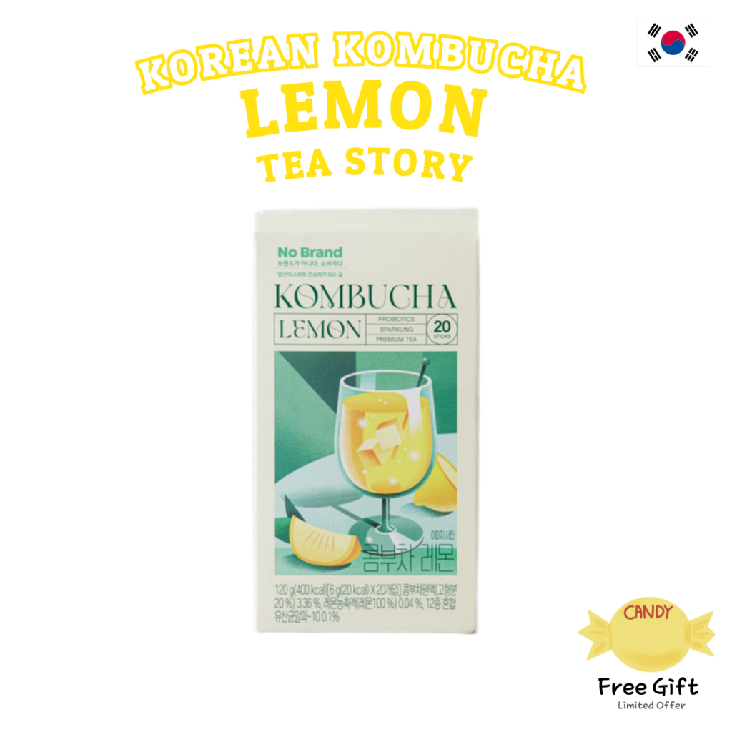 [E-Mart No Brand] Kombucha – Lemon (10/20 ถุง) | ชาซิตรัสประกาย