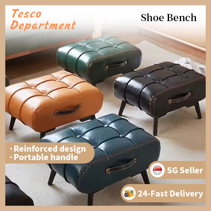 ผู้ขาย SGHome Shoe Bench ม้านั่งรองเท้าทางเข้าม้านั่งเบาะน้ําหนักเบาสําหรับห้องนั่งเล่น Entryway