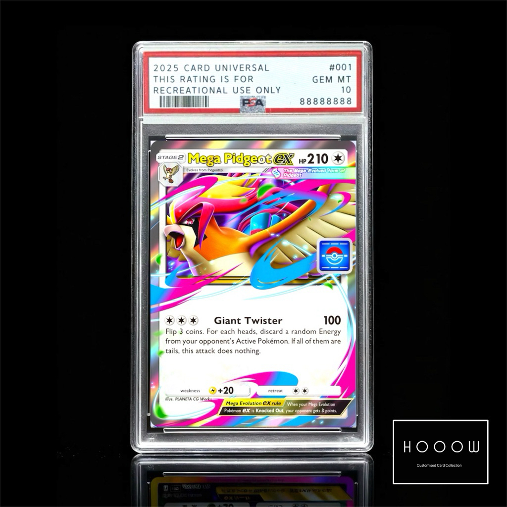 PTCG MEGA PIDGEOT EX CARD COLLECTION การ์ดโปเกมอน CUSTOMISE POKEMON POCKET CARD SUITABLE สําหรับวันเ