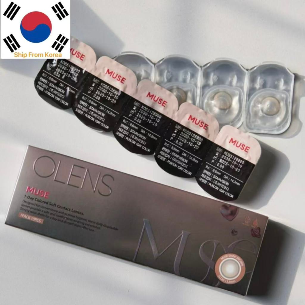 OLENS MUSE SHINE BROWN 10P คอนแทคเลนส์ เลนส์เกาหลี เลนส์