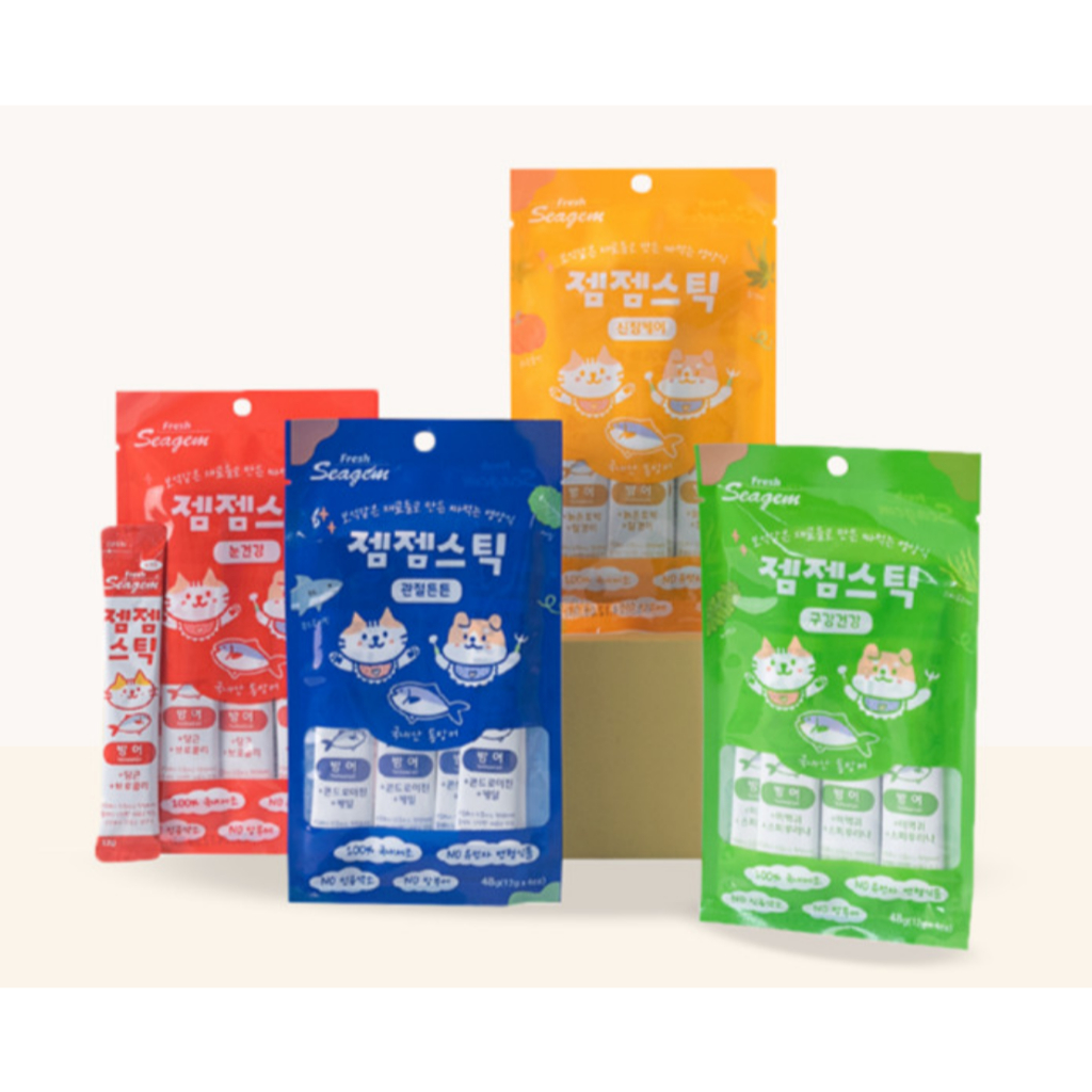 Seagem JemJem Stick Functional Churu  Cat & Dog Treat for Health Care 4ea x 8 แพ็ค