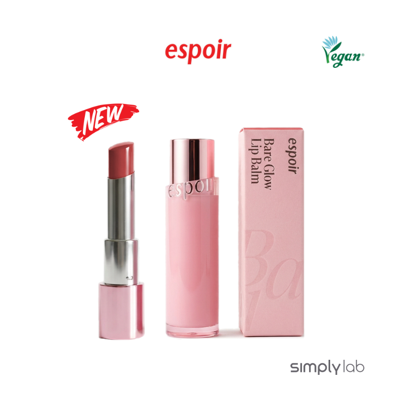 [Espoir] Bare Glow Lip Balm (7 สี) 3g | Hydrating Tinted Stick for Natural Glassy Shine & Lip Care (วีแกน)