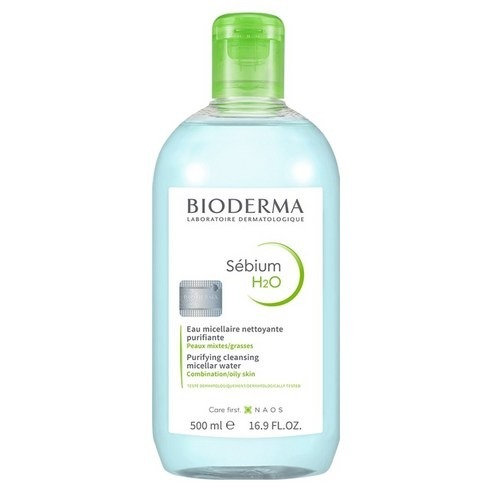 BIODERMA H2O คลีนซิ่ง วอเตอร์ 500มล.Sebium / HydrabioGentle Daily Cleanser สําหรับผิวบอบบางและผิวมัน