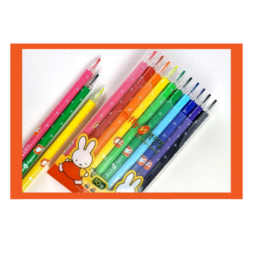 [DONG-A] Miffy 2mm Slim Color Pencils – 5 สี / 10 สี (Made in Korea)