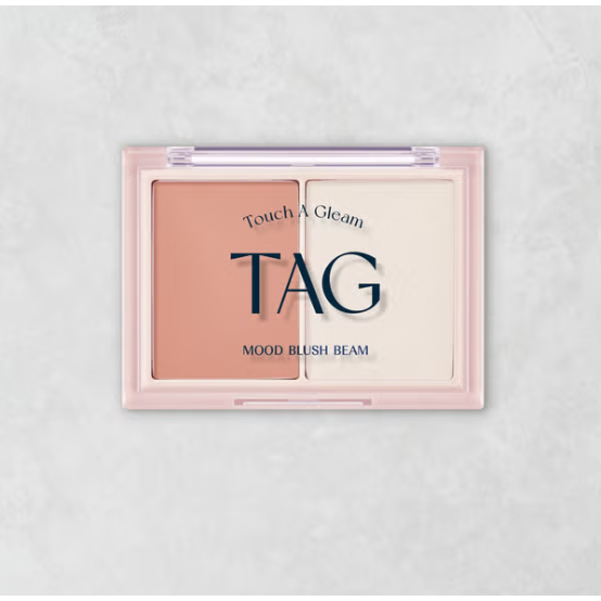 TAG Mood Blush Beam 9g Dual Blusher & Highlighter 2 สี (Bare Coral · Fair Mauve) Daily Makeup Cheek 