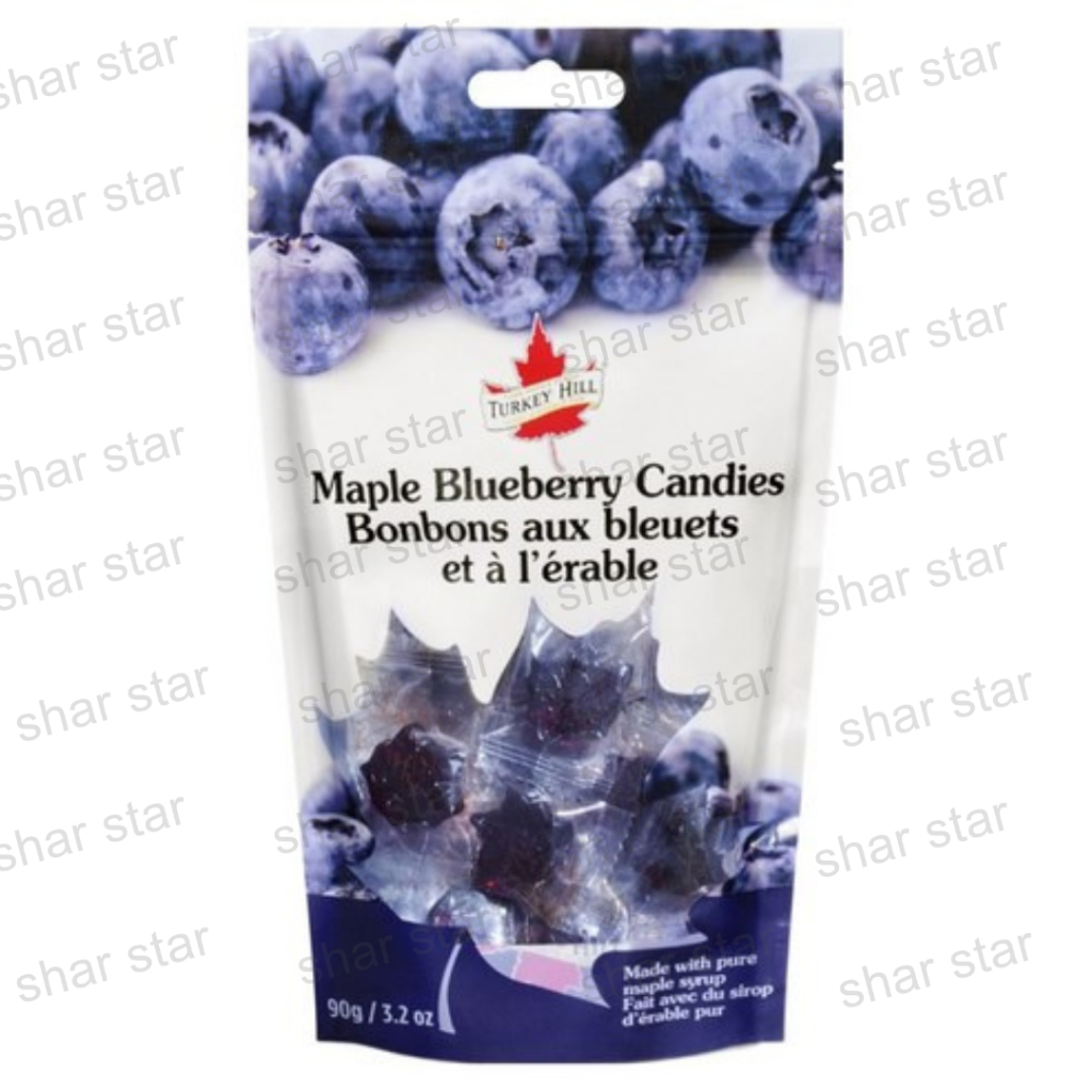 TURKEYHILL Maple Syrup Candy Blueberry Glucose Candy – Premium Canadian Maple & Blueberry Hard Candy