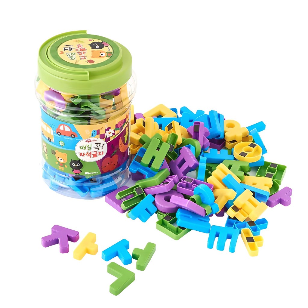 การศึกษา Playmax Daily Practice Magnetic Korean Hangul Letters Set for Kids Learning Kit