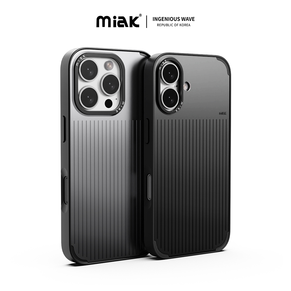 เคสแม่เหล็ก Miak MOOD สำหรับ iPhone 16 Pro Max / 16 Pro / 16 | เคสป้องกันน้ำหนักเบา พร้อมสติกเกอร์ 2 ชิ้น