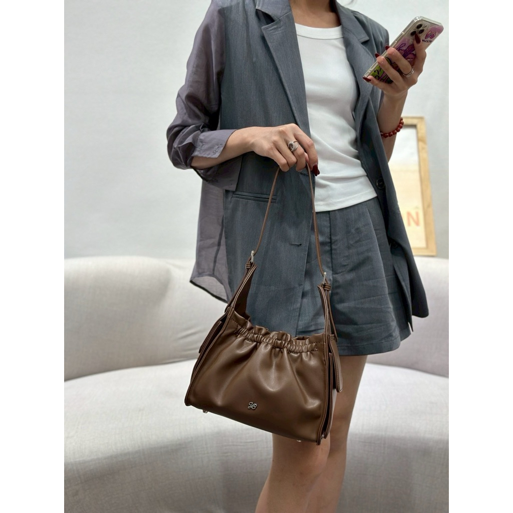 YUNABEE รุ่นRemi 7732# กระเป๋าแบรนด์แท้ พรีเมี่ยม ทรงHobo Bag
