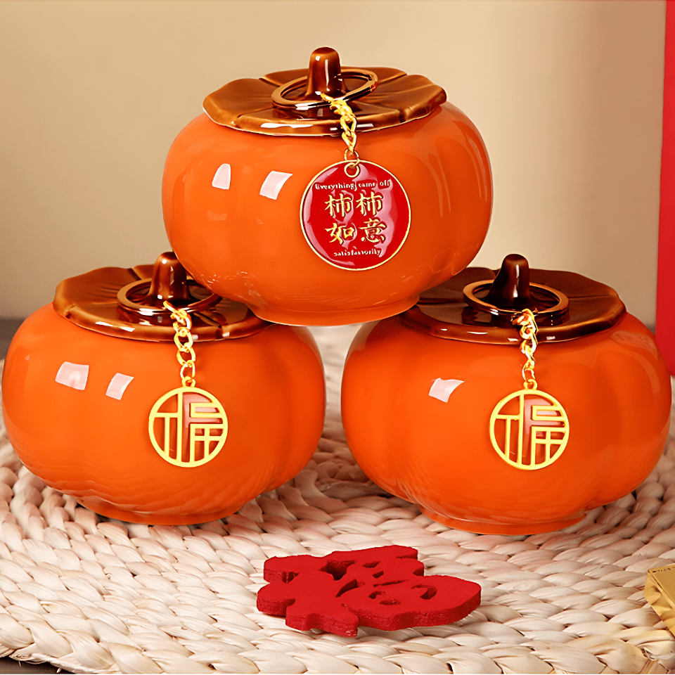 2pcs CNY ตกแต่ง 2026 CNY สีส้มเครื่องประดับถาด意 CNY Decor 2026 House Warming คริสต์มาส