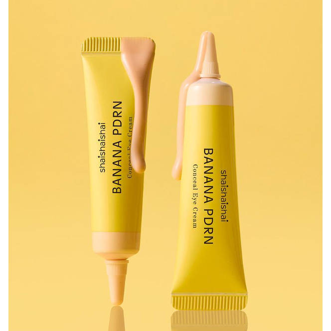 SHY SHY Banana PDRN ปกปิดอายครีม Vanilla 15g | Tone-Up Eye Cream & คอนซีลเลอร์ | ไบรท์เทนนิ่ง ดาร์ค 