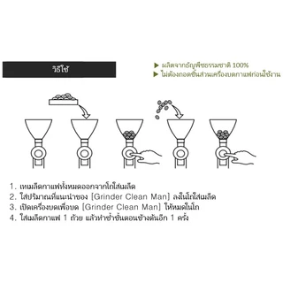 เม็ดน้ํายาล้างเครื่องบดกาแฟ / เม็ด 450ก | น้ํายาทําความสะอาดเสี้ยนจากธัญพืช | คลีนแมน