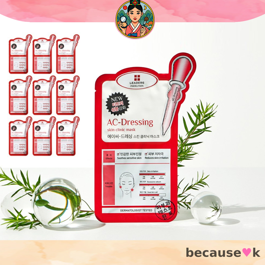 LEADERS Insolution AC-Dressing Skin Clinic Mask 25ml x 10 แผ่น